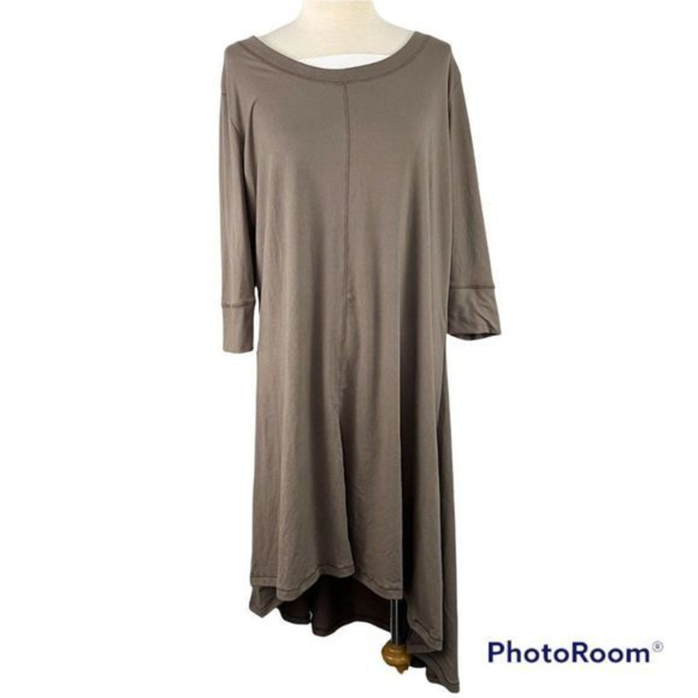 NWT FORGOTTEN GRACE‎ Brown Nude Scoop Neck Dress (1X)